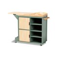 thumbnail image 1 of Baxton Studio Dorthy Coastal and Farmhouse Carro de almacenamiento de cocina de dos tonos verde oscuro y madera natural Baxton Studio 10440, 1 of 2