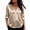 Beige, variant on Women's Satin Silk Blouses Smoth Soft V Neck 3/4 Roll Tab Sleeve Shirts Elegant Business Casual Curved Hem Solid Color Tops XXXL