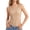 Beige, variant on Womens Tops Short I Shaped Vest with Chest Cushion Slim Fit Underwear Including Bra Exposed Navel Waist Top Base Shirt Vest