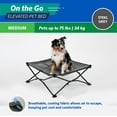thumbnail image 2 of Coolaroo On the Go Elevated Travel Dog Bed, Medium, Steel Gray, 2 of 7