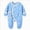 A105-Newborn Bodysuit-Blue, variant on 1-3 Months Newborn Footed Sleeper Gown With Mitten Cuffs Cotton Side Baby Footed Print Infant Play For 0 6 Months Sleeper Jumpsuit