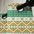 thumbnail image 3 of Ambesonne Colorful Grommet Curtain, Ethnic Geometric Shapes, 50" x 84", Pistachio Green Orange, 3 of 6