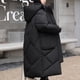 thumbnail image 4 of Parkas de manga larga para mujer, abrigo cálido con bolsillo, chaqueta larga de invierno, parkas de plumón para mujer, 4 of 5