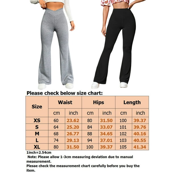 Women Elastic High Waist Flare Pants Ruffle Bell Bottom Yoga Pants Tummy  Control Flare Leggings 