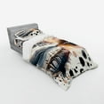 thumbnail image 2 of Ambesonne Lake Bedding Set 3 Pcs, Mountain and Paint Splatter, TwinXL, Peach and Pale Slate Blue, 2 of 2