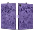 thumbnail image 2 of FJLBDE Case for Lenovo Tab 10.1 inch 2025 Released K10C TB311FU with Stand, Card Slot, Embossed Cat PU Leather Cover, Purple, 2 of 7