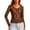 Brown, variant on Lace Tops for Women Long Sleeve Floral Lace See through Scoop Neck Fitted Shirts Going out Tops 2026 Trendy Y2k Outfits