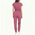 thumbnail image 4 of Stichou Scrubs Set for Women,Soft Stretch Jumpsuit & Jogger with Multi Pocket for Nurse Workwear Pink 2XL, 4 of 4