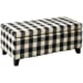 thumbnail image 3 of Christopher Knight Home Ottoman de Rangement en Tissu Breanna, Damier Noir, 3 of 10