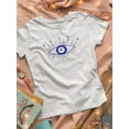 thumbnail image 3 of Evil Eye Greek Amulet Shaped T-Shirt Women -Image by Shutterstock, Female Small, 3 of 4