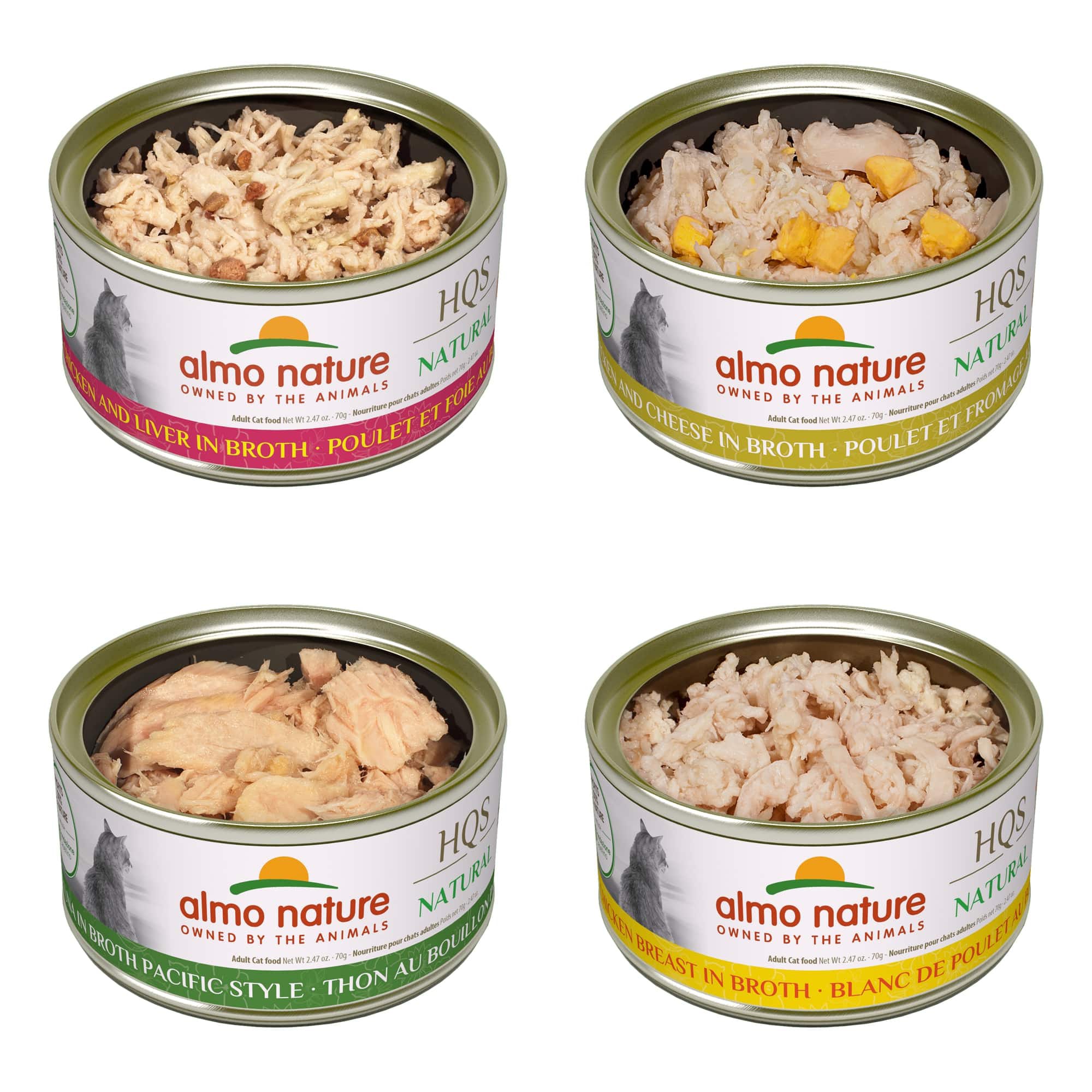 Almo Nature: HQS Natural Cat Rotational Pack 3 - (12) 2.47oz Can Variety,