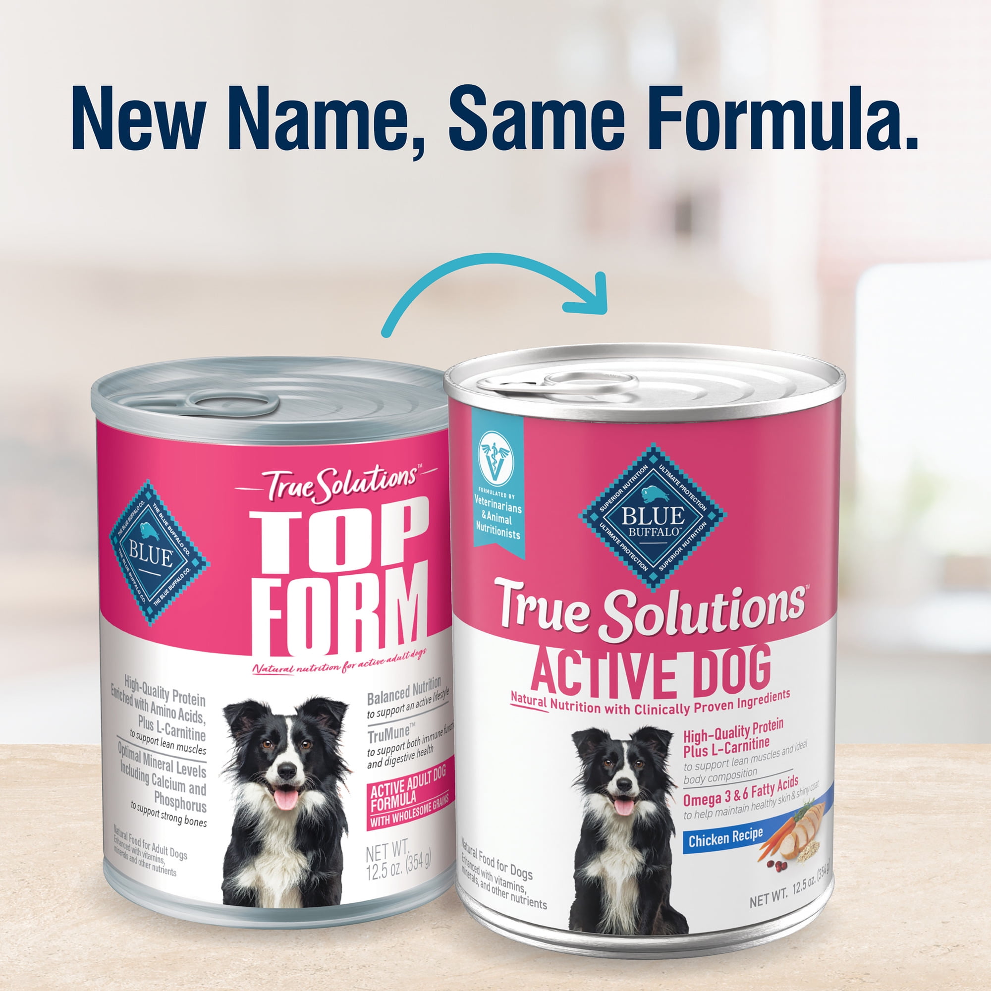(4 pack) Blue Buffalo True Solutions Active Dog Wet Dog Food, 12.5-oz. Can