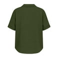 thumbnail image 7 of Ruimatai Women's Casual Linen Blend Short Sleeve Shirt with Collar Top for Summer Spring Fall Comfortable Soft Wrinkle Resistant Daily Wear, 7 of 7