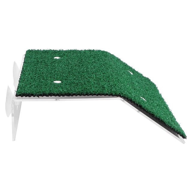 KAKOWELY Turtle Platform 1pc Turtle Drying Platform Simulated Lawn Reptile Tortoise Climbing Ladder8.66"X7.87"X2.05"
