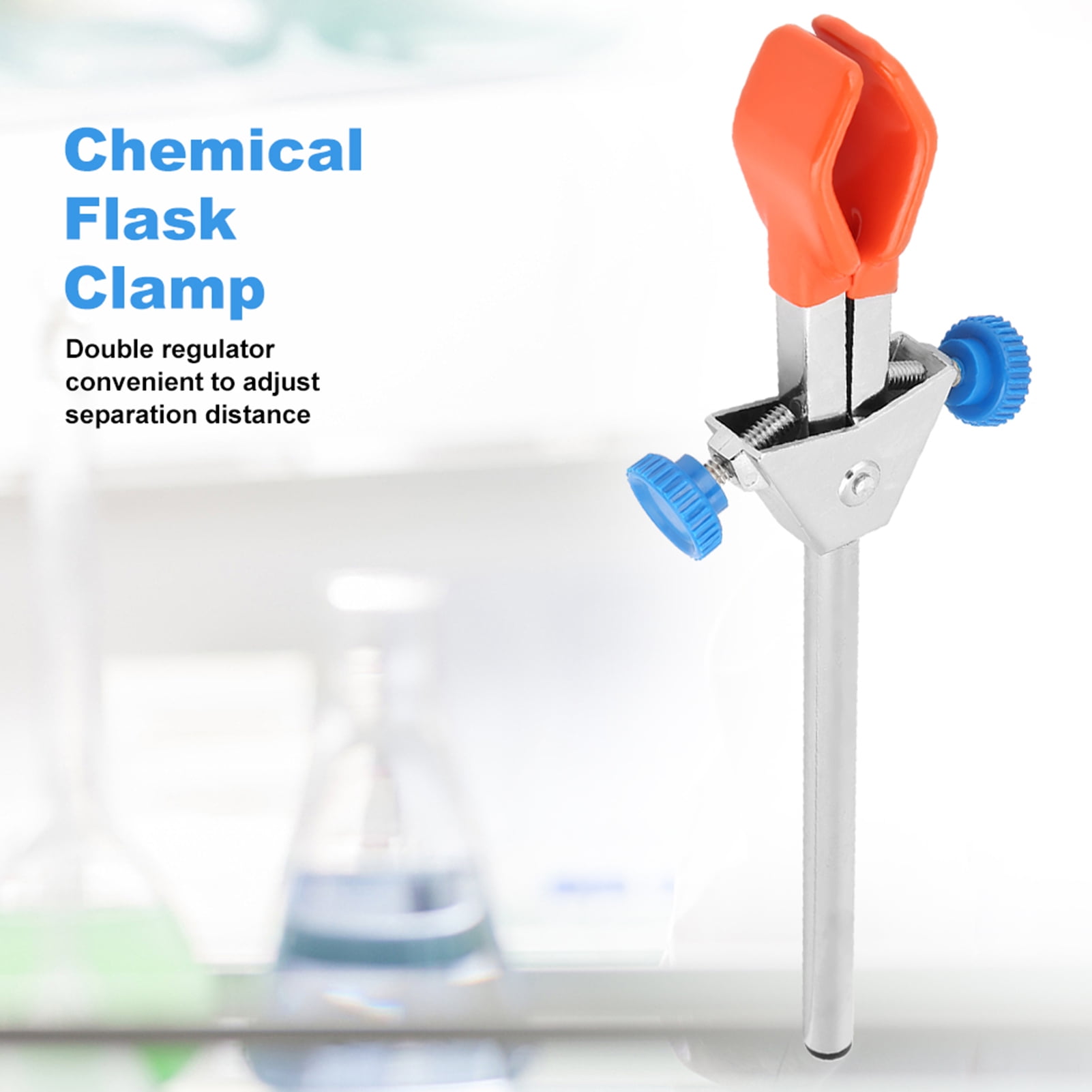 Pince De Laboratoire 4 Pièces, Mâchoire De Cornue à 2 Doigts, Mâchoires En Caoutchouc Réglables En Largeur, Pince Universelle De Laboratoire