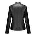 thumbnail image 6 of Turilly Women's Coats for Cold Winter Women Fashion Zipper Leather Tops with Pocket Short Coat Jacket, 6 of 8