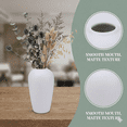 thumbnail image 2 of REGALWOVEN Ceramic Vase for Home Decor, Ribbed Textured Flower Vase for Boho , Small Minimalist Decorative Vase for Shelf, Office White 3.1"L x 3.1"W x 6.1"H, 2 of 5