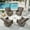 Gray, variant on PARKWELL Outdoor Swivel Glider Set of 4,Patio 360° Swivel Rocker Lounge Chair,All-Weather Wicker Cushioned Swivel Rocking Chairs for Patio Porch Pool,Brown/Gray