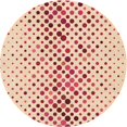 thumbnail image 1 of Ahgly Company Tapis Rond Lavable en Machine Intérieur Transitionnel Orange, 4 Pieds Rond, 1 of 7