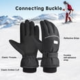 thumbnail image 7 of Vbiger Kids Ski Snow Gloves Boys Girls Warm Winter Gloves Kids Waterproof Windproof Thermal Fleece Anti Slip Mittens with Grip for Skiing Sledding Cycling & Snowboarding - Black , L, 7 of 7