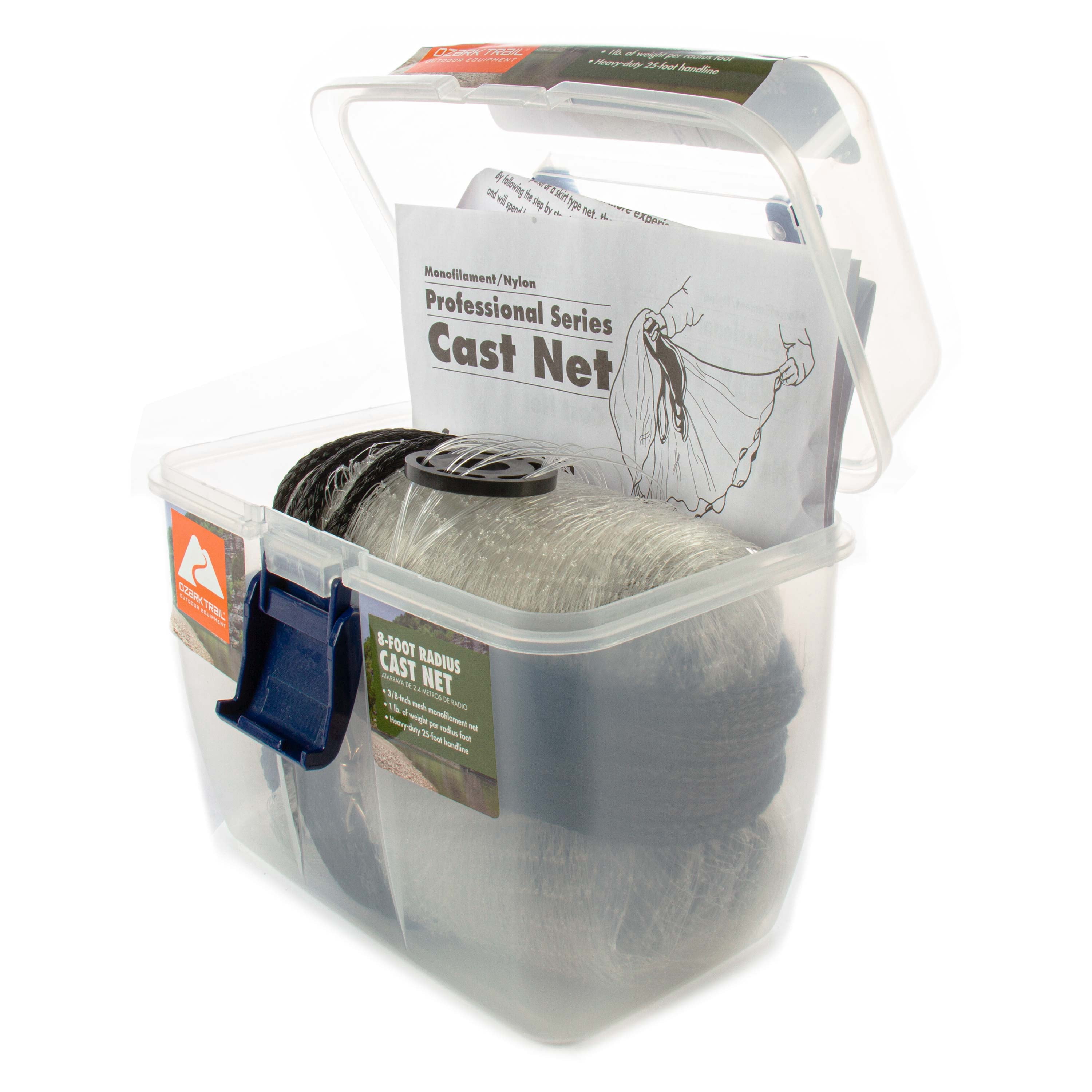 Ozark Trail Pro Series 8 ft Radius Cast Net with 3/8 in Mesh