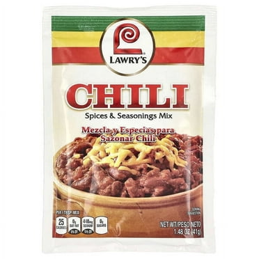 Lawry's, Chili, Spices & Seasonings Mix, 1.48 oz Pack of 4