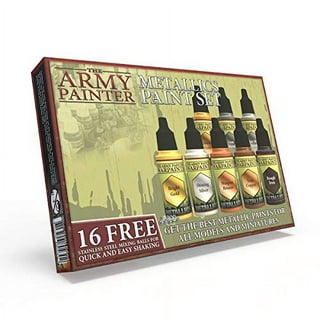 The Army Painter 11 Nontoxic Miniature Paint Washes in Dropper Bottles -  Rich Pigment Fluid Acrylic Paint Washes Miniature Painting Kit, Liqu