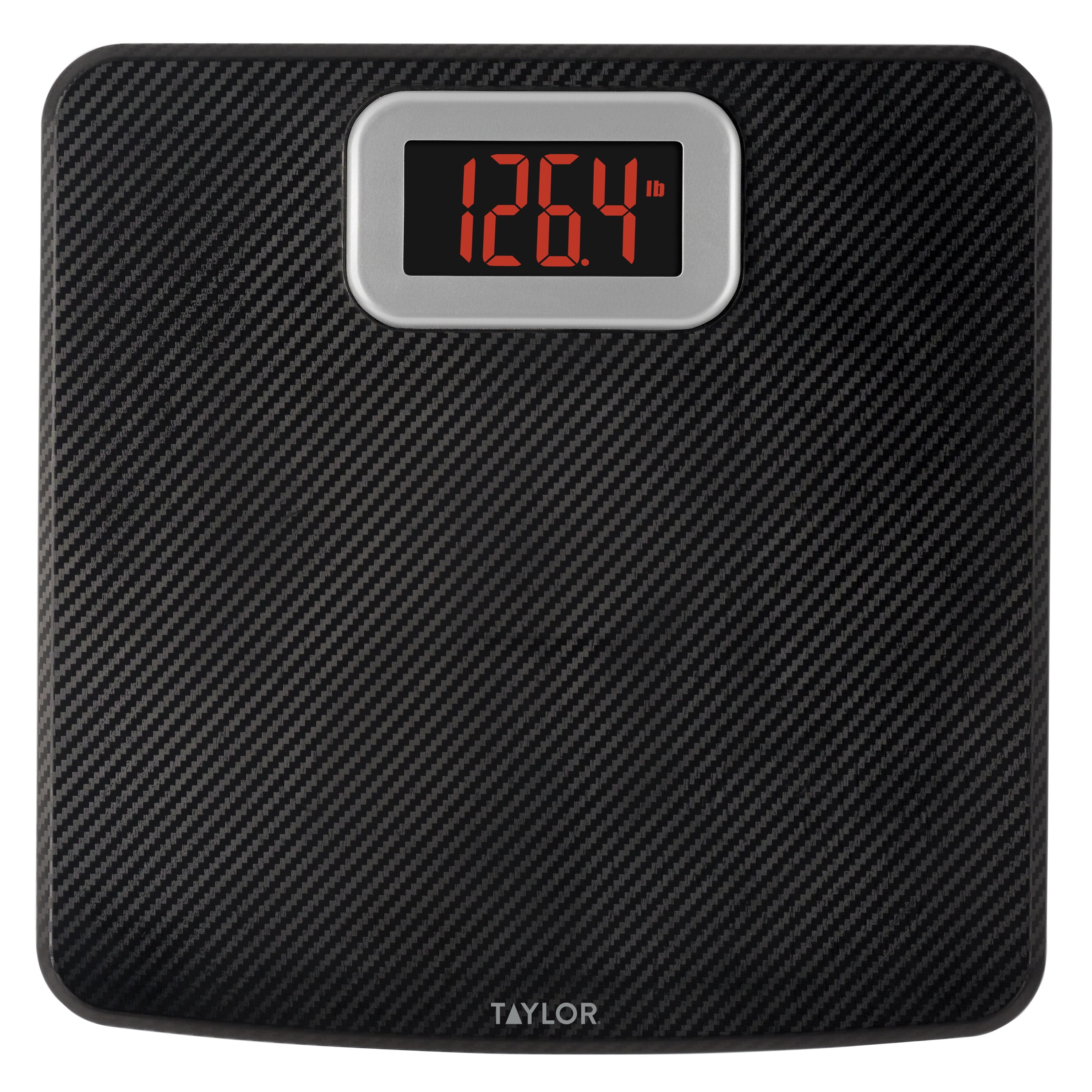 Taylor Digital Bathroom Scale with Carbon Fiber Finish