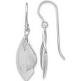 thumbnail image 1 of Sterling Silver Rh Plate Brushed And Polished Dangle Shephard Hook Earrings (38 X 10) Made In Thailand qe15726, 1 of 5