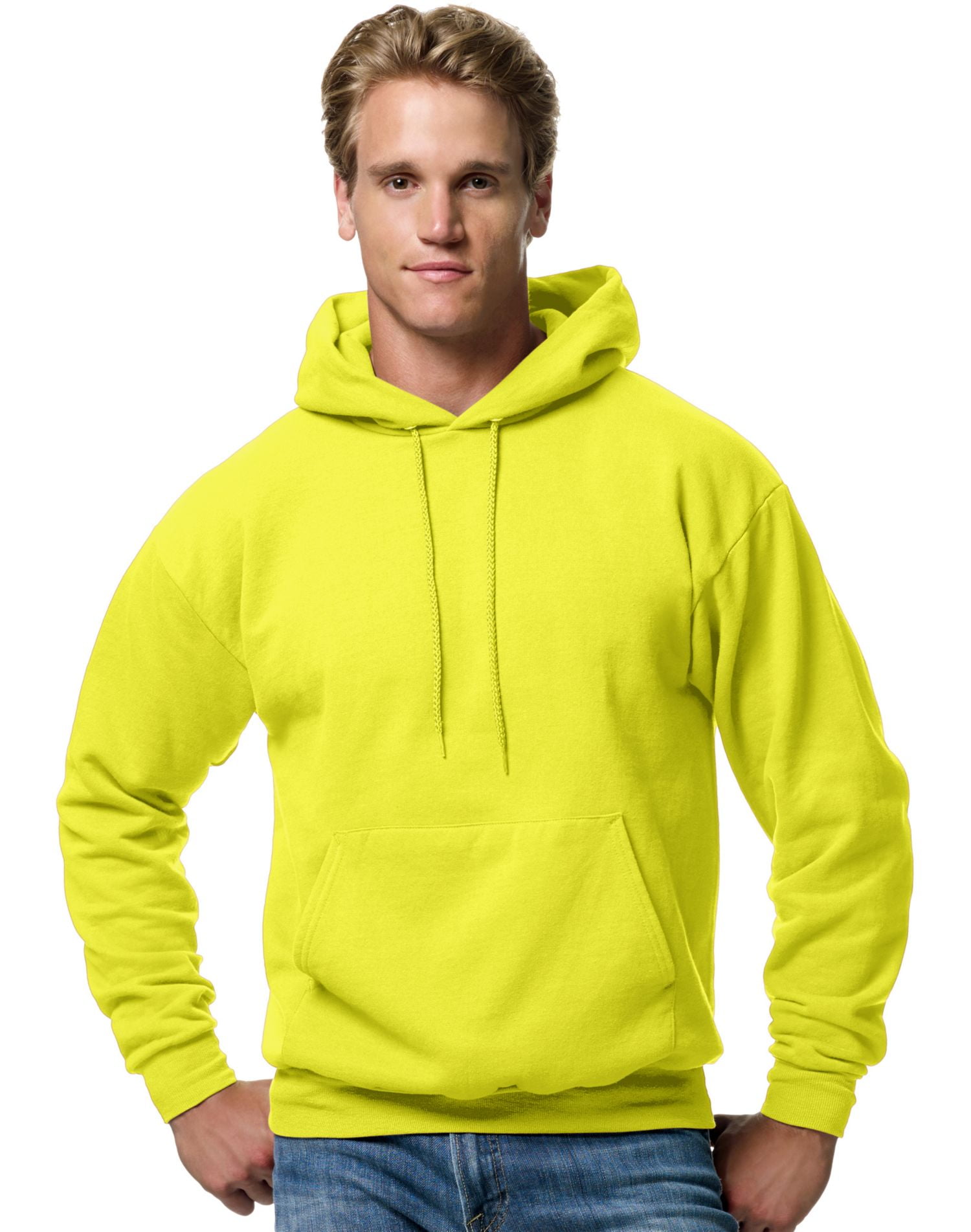 Hanes ComfortBlend EcoSmart Men`s Pullover Hoodie Sweatshirt, M, Safety ...