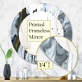 thumbnail image 5 of DESIGN ART Designart 'Marbled Geode 14' Printed Mid-Century Oval or Round Wall Mirror - Grey/Silver 24in.x24in., 5 of 5
