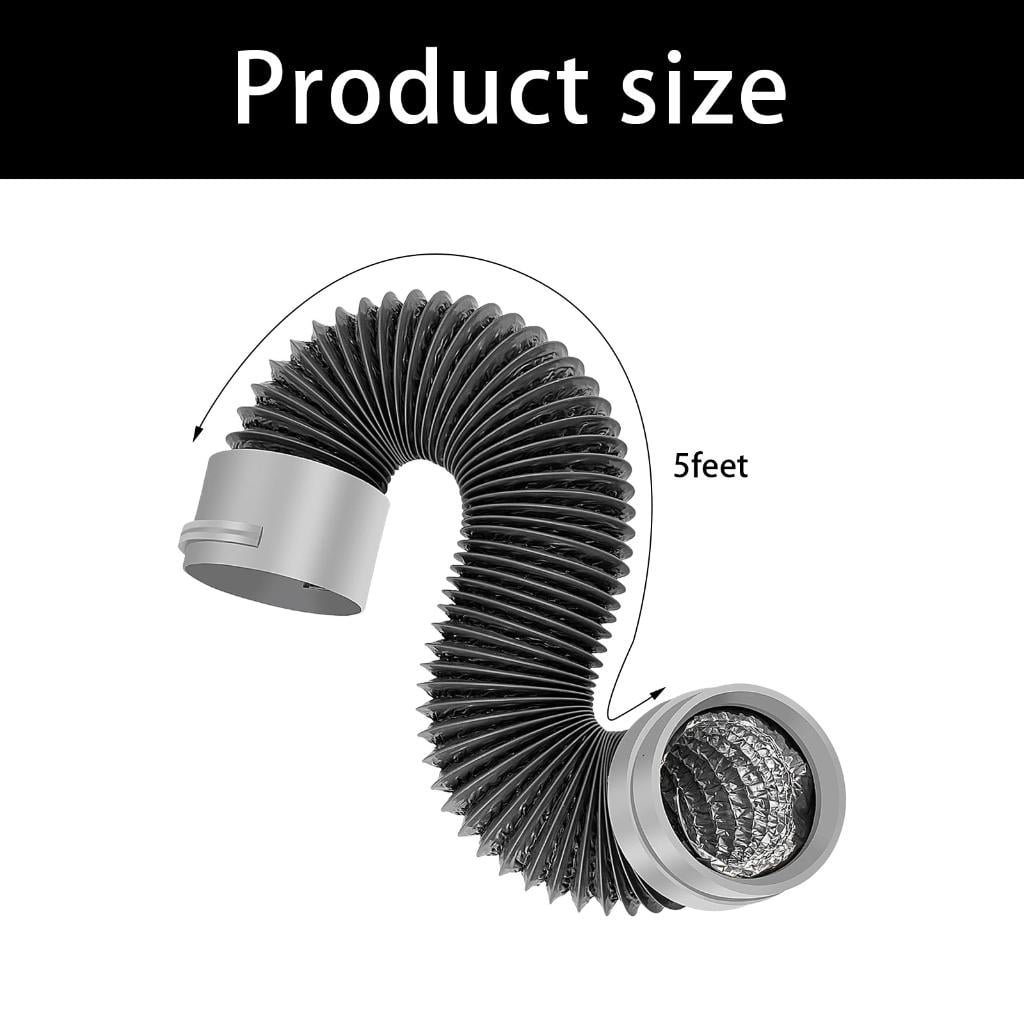 YIGSECU Heavy Duty Dryer Vent Hose Kit 5 Feet Six Layer Construction for Longevity