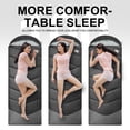 thumbnail image 4 of Black 3lb(50-70℉) Sleeping Bag for Adult Cold Warm Weather Camping Hiking Travel, 4 of 9