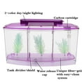 thumbnail image 3 of OEFNTAC Mini Aquarium Tank with LED Light Divider Filter for Small Fish Small Fish Tank Nano Aquarium Betta Fish Tank Desktop Fish Tank, 3 of 3