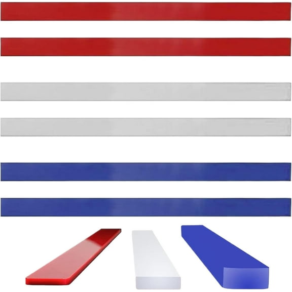 Rolling Pin Roller Thickness Ruler:Baking Ruler for Dough,Dough Thickness Guides, Dough Thickness Rails, 6Pcs Silicone Measuring Dough Strips, for Baking,Pizza,Pastry,Noodles, Non Stick Baking Strip