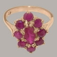 thumbnail image 5 of LBG British Made 10k Rose Gold Natural Ruby Womens Statement Ring - 33 size options - Size 10.75, 5 of 6