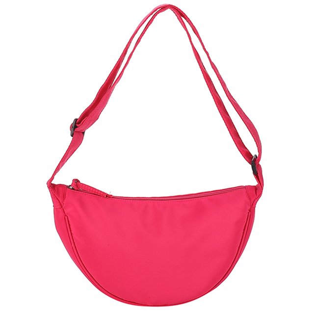 Bolsas De Hombro Bolsos de hombro para mujer Bolsos cruzados de nailon de media luna Bolsos para niñas (rosa roja) Ehuebsd Para Estrenar
