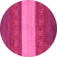 thumbnail image 1 of Ahgly Company Indoor Round Abstract Pink Modern Area Rugs, 5' Round, 1 of 4