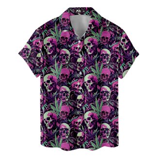Mens Tiki Tropical Hawaiian Shirt, Funny Tiki Aloha Hawaiian