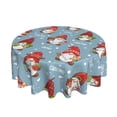 thumbnail image 2 of XMXT Waterproof Round Table Cloth, Various Christmas Elves Tablecloth Polyester Table Cover for Home Kitchen Dining Party Room Decor, 60 inches, 2 of 8