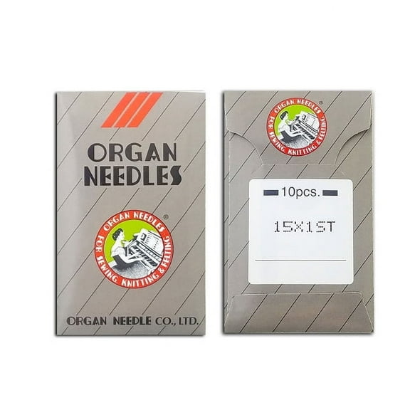 Teamwork 100 Large Eye ORGAN 15X1ST Flat Shank Home Embroidery Needles (Size 12 (Metric 80)