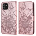 thumbnail image 1 of Funda tipo cartera con girasoles grabados para Samsung A03 166, multifuncional, elegante y con protección total., 1 of 5