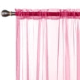 thumbnail image 4 of Sheer Curtains Living Room Rod Pocket Window Curtain Panels Bedroom Semi Sheer Voile Curtains Pink (39''Wx98''L,2 Panels), 4 of 7