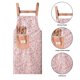thumbnail image 3 of Delantal con orejas de conejo y flores para mujer, impermeable, de lona, para cocina, para verano, 2 unidades, 3 of 5