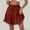 Brick Red, variant on Tennis Skirts for Women Summer Women Solid Lace Up High Waist Pleated Ruffle Fold Skirt for Everyday Wear Green L