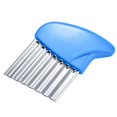 thumbnail image 1 of Vegetable Slicer Wave Cutter for Potatoes Stainless Steel Fruit Knifes Green, 1 of 2