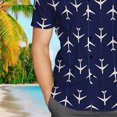 thumbnail image 4 of Camisa de manga corta con botones y estampado floral, blusa cómoda de moda para el verano, 4 of 5