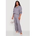 thumbnail image 2 of Women's Plus Size Wide Leg Textured Knit Pants, 2 of 4
