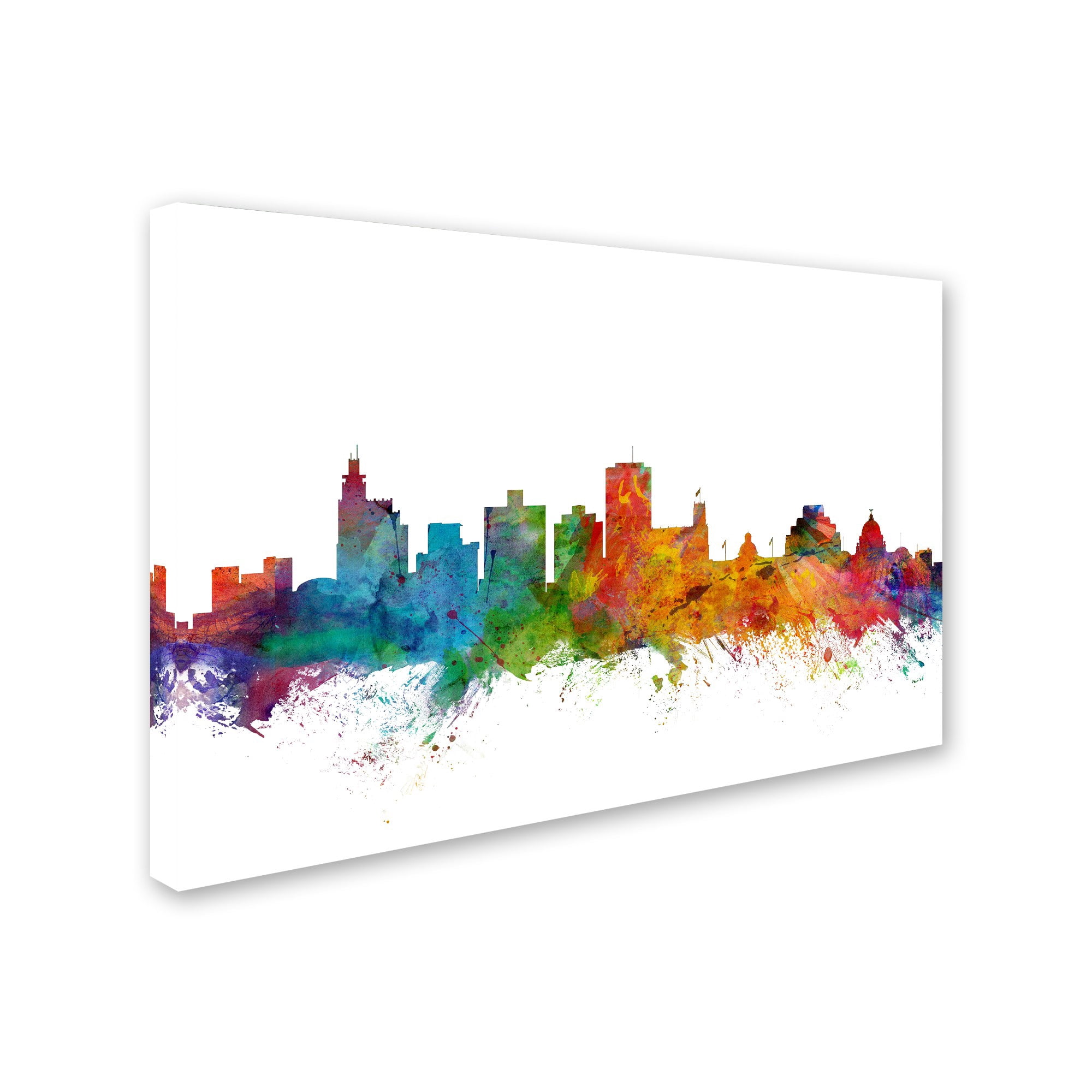 Trademark Fine Art "Jackson Mississippi Skyline" Canvas Art by Michael Tompsett