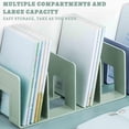 thumbnail image 3 of Desk File Sorter 4 Desktop File Sorter Desk File Organizer Storage Stand Rack For Book Envelopes Mail Document Notebook Purse Clutch Divider(Blue), 3 of 3